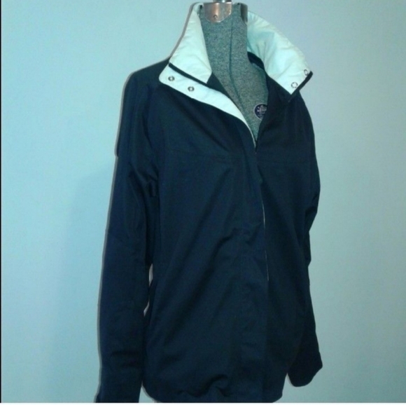 Nike Golf Storm Fit Full Zip Jacket womens Sz M 8-10 windbreaker Black white - Picture 2 of 9